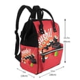 thumbnail image 2 of Xecao Sushi print Large Capacity Nappy Bag is a multi-functional waterproof travel backpack, perfect as a nursing bag or mummy backpack for women, 2 of 6