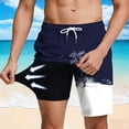 thumbnail image 7 of Iyufng Mens Double Layer Lining Shorts Summer Fashion Printed Beach Shorts with Pockets , Elastic Waistband, Drawstring, 7 of 7