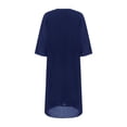 thumbnail image 4 of Vestido Vestido elegante de 2 piezas para mujer, vestido de encaje con cubierta fluida informal, vestido de fiesta de graduación Kuymtek Azul marino T 3EG para Mujer, 4 of 7