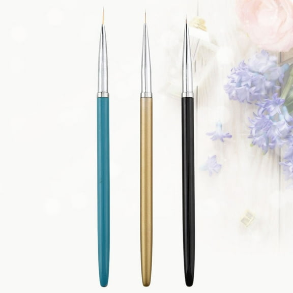 PBPBOX Back to School Nail Brush Thin Manicure Accessories Plastic Metal 3Pcs Nail Decoration