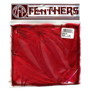 Zucker Feather Products Loose Goose Satinettes Dyed Feathers - 4.5-6" - Red