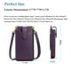 thumbnail image 4 of Bolso bandolera para teléfono móvil con diseño de pavo real para mujer, color morado, 4 of 6