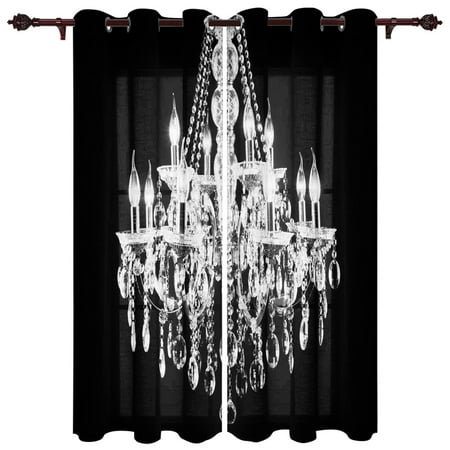 

Black And White Chandelier Curtains for Bedroom Kids Room Living Room Window Curtain Luxury Curtains for Kitchen