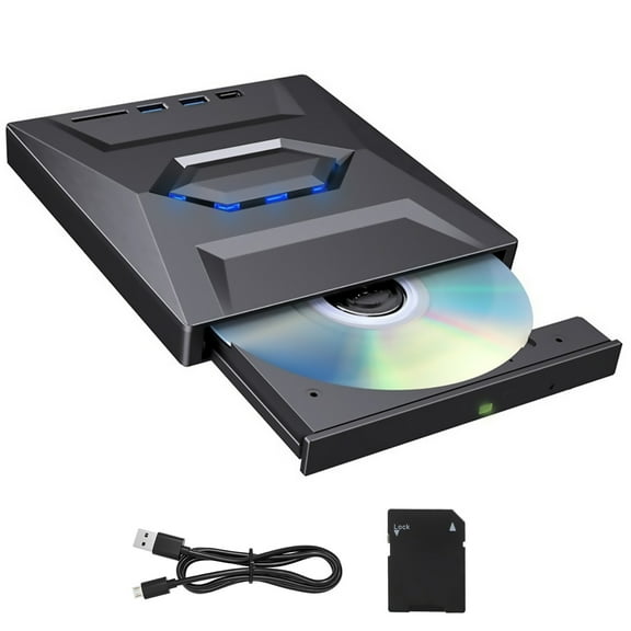 Compact and Versatile External CD DVD Drive USB 3.0 for Laptop, Desktop, and iMac