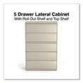 thumbnail image 5 of Alera Lateral File, 5 Legal/Letter/A4/A5-Size File Drawers, Putty, 42" x 18.63" x 67.63", 5 of 6