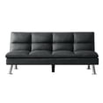 thumbnail image 5 of LUXMOD Relax Lounge Futon Sofa Bed Sleeper Dark Grey Fabric, 5 of 10