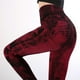 thumbnail image 3 of Gibobby Running Pantalones deportivos Yoga Pantalones para mujer Pantalones de yoga para colores Pantalones para nueve minutos paralgados altamente elásticos（Vino， M), 3 of 5