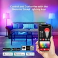 thumbnail image 2 of Monster A19 Smart LED Light Bulb WiFi RGB Color Changing Dimmable Tunable White 2700K-6500K E26 800 Lumens App Voice Control Alexa Google Home, 4-Pack, 2 of 9