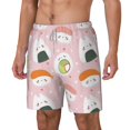 thumbnail image 2 of Balery Cute Sushi Mens Swim Trunks Swim Shorts for Men Quick Dry Inseam Beach Shorts with Compression Liner Pocket-X-Large, 2 of 9