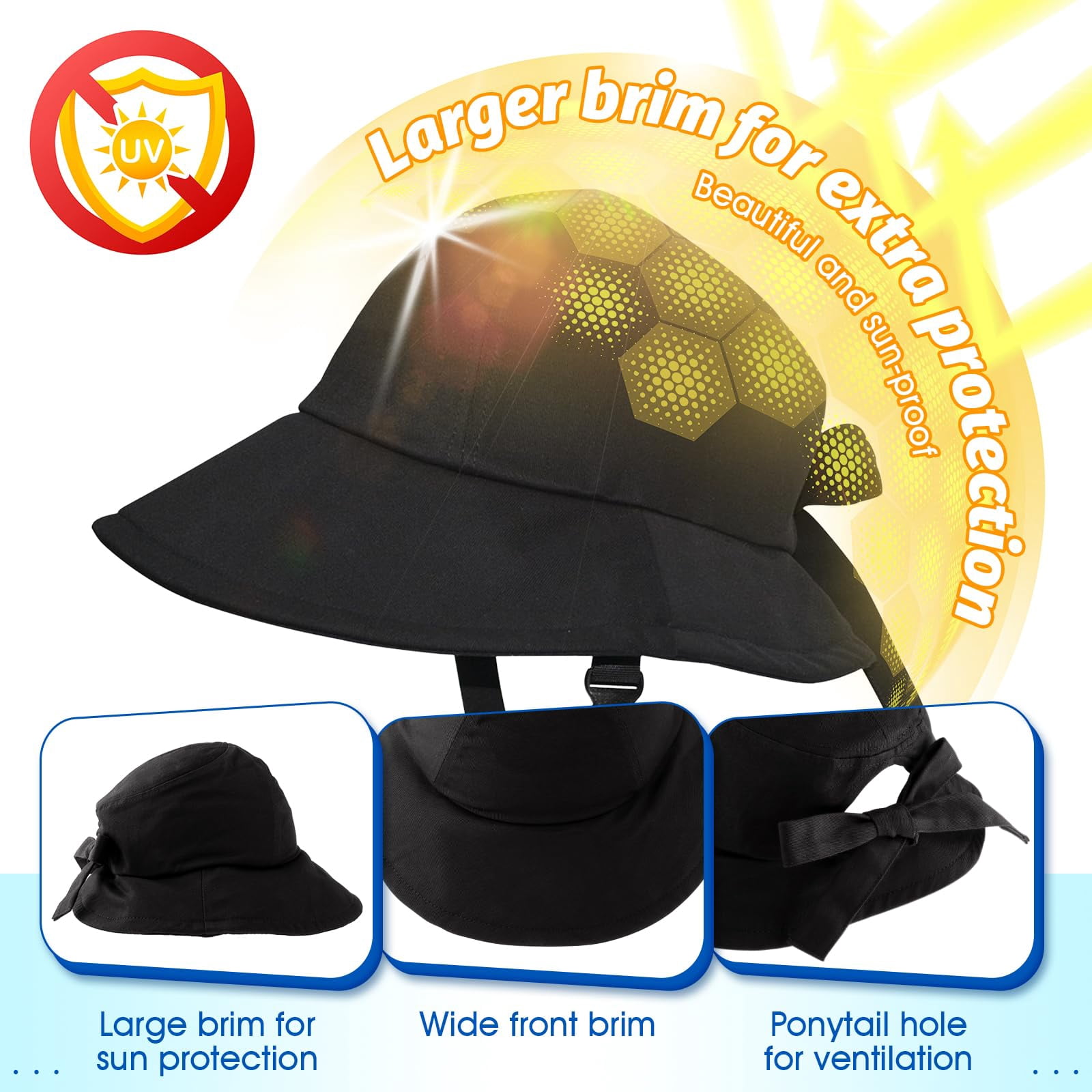 Hfnggwee Hat-Shaped Bicycle Helmet - Safety Certified Sun Hat Bike Helmet 58-60cm for Women & Men - Unisex Stylish Cycling Helmet for School & Commuting CJA513-193