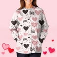 thumbnail image 3 of Valentines Day Scrub Jackets Women Plus Size Hoilday Button Snap Front Cute Valentine Love Printed Scrubs Loose Long Sleeve Scrub Tops Nursing Uniform Medical Nurse Workwear with Pockets White 3XL, 3 of 5