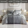 thumbnail image 5 of Cotton Bedding Set 10 PCS Queen Luxury Jacquard Comforter Set Grey,Comforter Set, 5 of 16