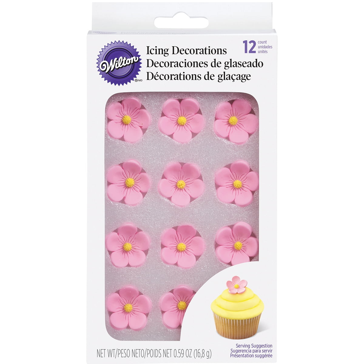 Wilton W101490 Royal Icing Decorations Petal Pink 1 12 Pack