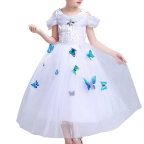 Girls Princess Cinderella Belle Aurora Jasmine Dress Up Costume Halloween Fancy Dress