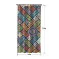 thumbnail image 5 of Multicolor Ethnic Geometric Patchwork Pattern Shower Curtain 36"x72" ,Bathroom Decorative Shower Curtains Set with 12 Hooks,Modern Waterproof Washable Shower Curtain, 5 of 6