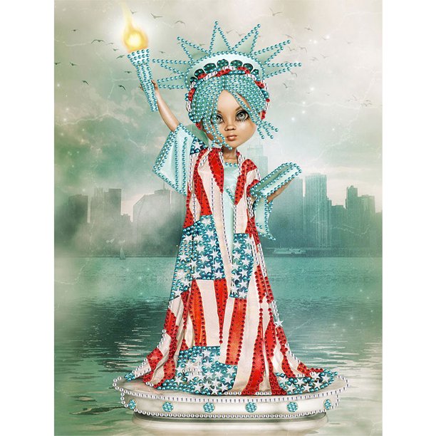 Wdftyju 5D diamante pintura muñeca de dibujos animados forma especial parcial taladro DIY (KA393) Wdftyju 7fx3rh1ec1ep4hn0D04