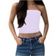 thumbnail image 3 of Blusas para mujer,Top de tubo sin tirantes para mujer, top corto de punto con escote palabra de honor, poliéster y elastano suave y elástico, ropa informal para salir, sopatenor, 3 of 9
