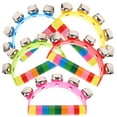 thumbnail image 1 of 5pcs Wooden Semicircle Handbells Jingle Bell Educational Instrument Musical Toys for Kids (Random Color), 1 of 8