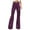 Purple, variant on Womens Plus Size Pants Solid Color Corduroy Trousers Loose Elegant Flare Leg High Waist Casual Pants for Women Purple L