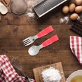 thumbnail image 2 of MasteelfCA 1 Set 2pcs Stainless Steel Spoon and Fork Baby Dinning Training Tableware Set, 2 of 7