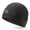Black, variant on Tactical Grid Fleece Beanie with American Flag Embroidery, Warm Stretch Skull Cap, Lightweight Watch Cap for Men Women, Winter Outdoor Hat