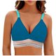 thumbnail image 1 of Traje de Baño de Color Sólido de las Mujeres, Impreso Conservador Plisado una Pieza con Cuello en V para la Playa Y la Piscina, Conjunto de Trajes de Baño de Verano Sexy, 1 of 2