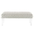 thumbnail image 5 of Modway Prologue Woven Performance Velvet Ottoman in White, 5 of 7