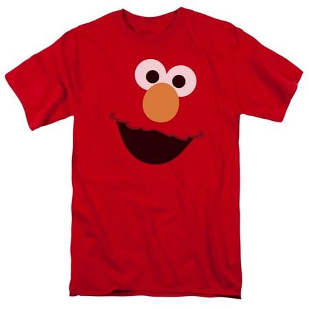 Sesame Street Elmo Face Mens Short Sleeve Shirt