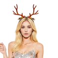 thumbnail image 4 of DHFJKG Reindeer Antlers Headband For Women Big Animal Antler Ears Headbands For Christmas Halloween Holiday Party Accessories, 4 of 4