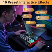 Tenlamp DJ Mixer Podcast Kit BM800-G10 Condenser Microphone Metal Stand Powered Mixer Bluetooth Rechargeable Battery