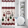 thumbnail image 4 of No Hook Shower Curtain with Built-in Rings - Merry Christmas Washable Waterproof Fabric Bathroom Curtains for Hotel,Rentals, Stall 36 X 78 Inch , Rustic Buffalo Plaid Xmas Balls Farmhouse, 4 of 9