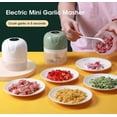 thumbnail image 2 of Mini Electric Food Processor, Vegetable Chopper, 1.6 cup, 250ml Capacity, USB Rechargeable, Kitchen Gadget,, 2 of 9