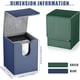 thumbnail image 3 of 2 cajas Cajas de cartas de baraja de cuero Tamaño grande para más de 100 cartas con funda Caja de juego de baraja para cartas coleccionables Caja de naipes compatible con MTG TCG (azul, verde, vertic, 3 of 5