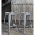 thumbnail image 4 of AmeriHome 2 Piece 30-inch Silver Finish Metal Backless Bar Stools, 4 of 5