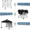 thumbnail image 5 of Ataucjin 10x10 Ft Pop Up Canopy Tent, Portable Commercial Canopy with Vented Top Roller Bag,1 Removable Sidewall, 4 Sandbags, 4 Ropes and 8 Tent Stakes, Easy Outdoor Sun Shade for Events, Parties, 5 of 7