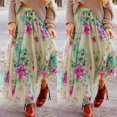 thumbnail image 2 of Mousseline de Soie Boho Femmes Été Floral Robe Longue Maxi Jupe Plage Robe de Soirée, 2 of 6