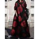thumbnail image 4 of Vestido largo vintage de algodón para mujer, patrón de anillos de árbol, cuello vuelto, manga lar Romacci Las mujeres sueltas Robe, 4 of 7