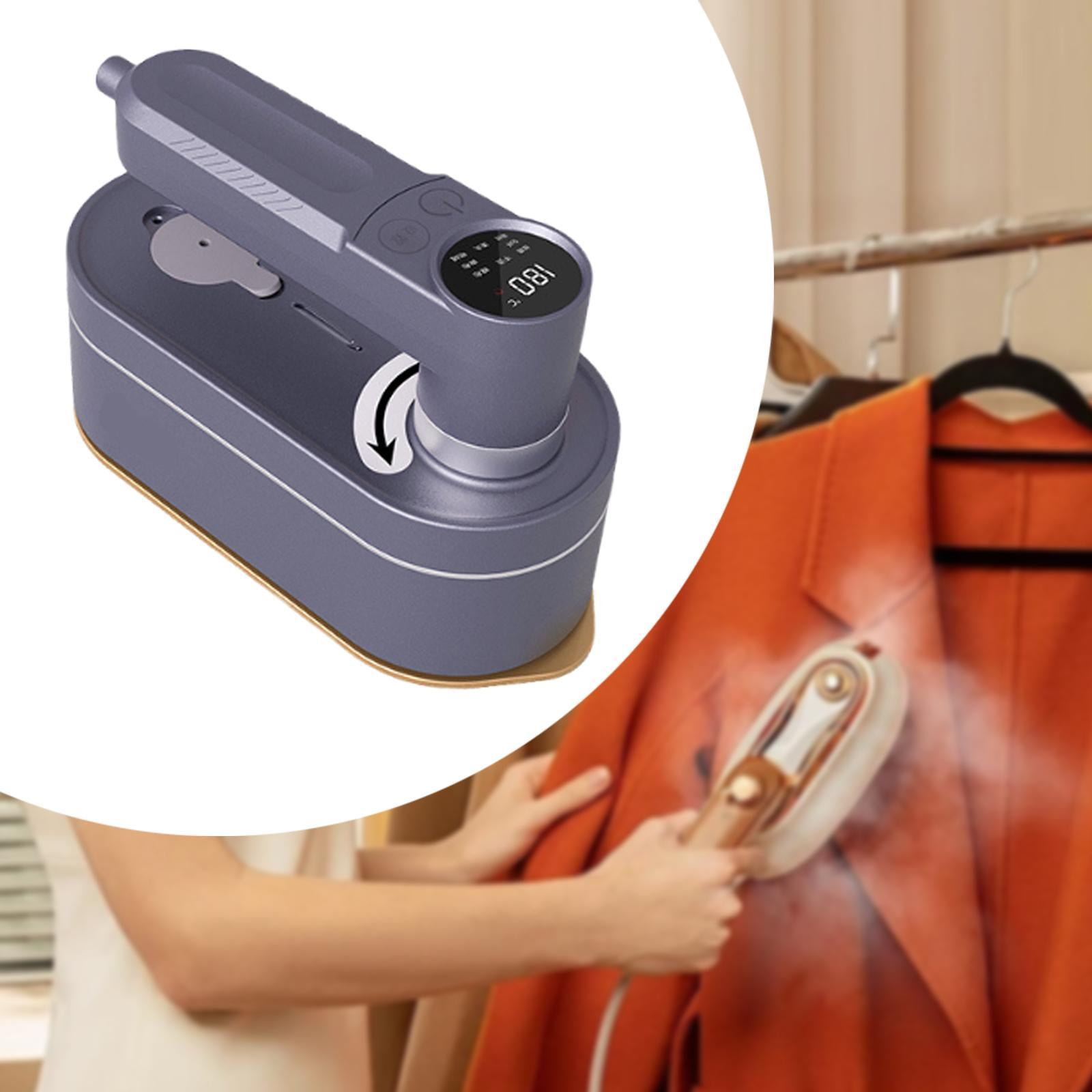 Fiocias Mini Steam Iron 1500W Quick Heat up Professional Garment Steamer Easy to Use dark purple