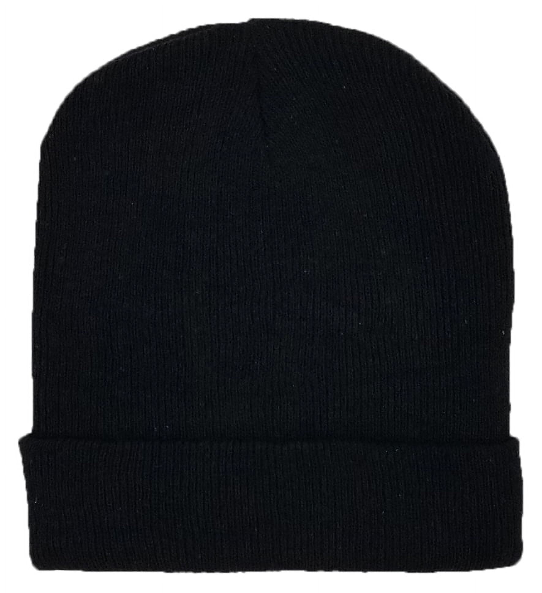 24 Pack Kids Beanies, Cuffed Winter Knit Hats for Boys Girls, Soft Thick Heat Insulating, Bulk (Assorted B)