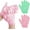 2Pairs (Pink&Green), variant on 2 Pairs Bath Gloves for Shower Natural Loofah Exfoliating Wash Gloves for Body and Face, Dead Skin Remover, Double Sided Microfibre Shower Body Gloves for Adults and Kids