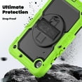thumbnail image 3 of For Samsung Galaxy Tab A9 Case 8.7 inch, 360 Rotating Shockproof Cover with Stand, Screen Protector, Shoulder Strap (2023, SM-X110/X115/X117), Lime, 3 of 7
