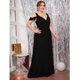 thumbnail image 1 of Maxi Vestido Largo de Fiesta Dama Elegante Sexi Talla Extra Plus-Negro-XL DaraBaby Shein Vest065_1, 1 of 5