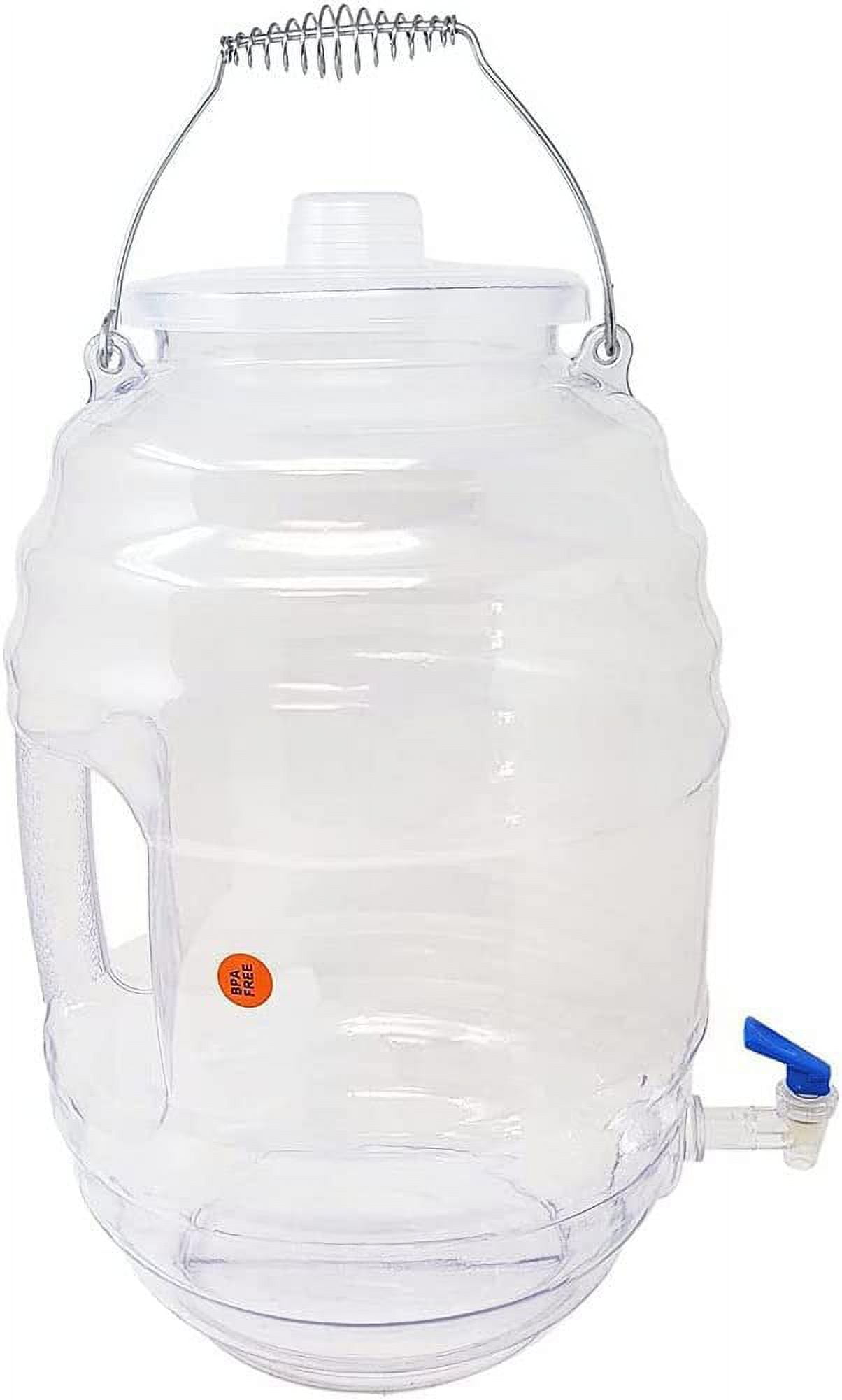 Mexican Clear Vitrolero with Lid, 5 Gallon Jug for Aguas Frescas, Juice,  Sun Tea, or other Beverages with Lid, 20 L Clear, BPA-Free Food-Grade  Plastic