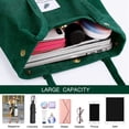 thumbnail image 4 of Bolso Ayieyill Corduroy para mujer con hombros de lona verde, 4 of 6