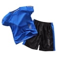 thumbnail image 2 of Robe à Manches Courtes, Costume Garçon Taille 8, Mode Garçon Décontracté Hauts à Manches Courtes Col Rond Pantalon Court Sport, 2 of 3