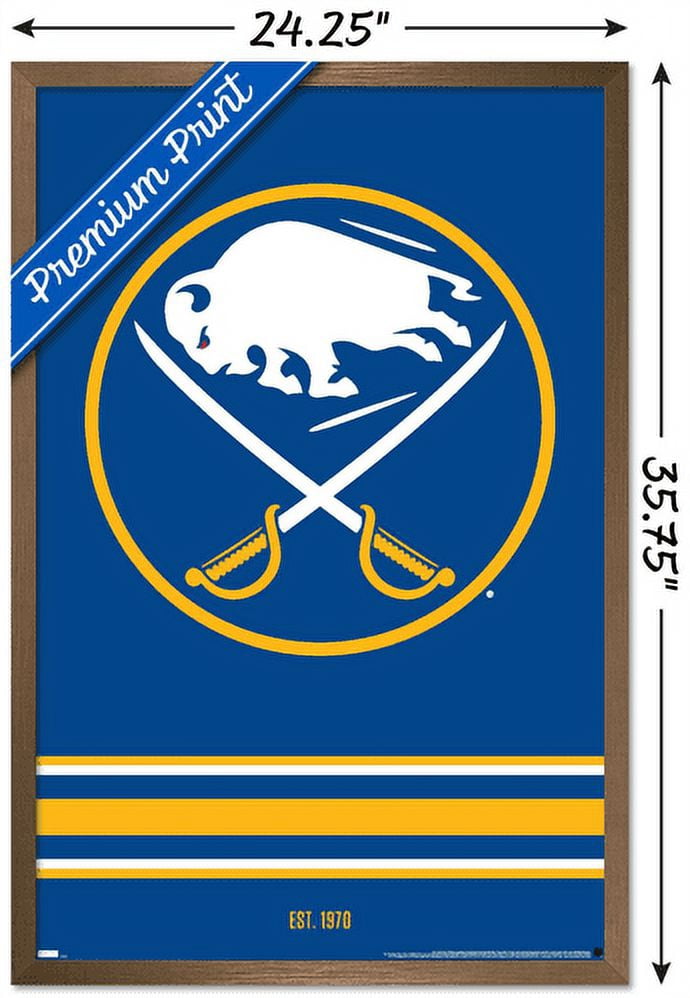 NHL Buffalo Sabres - Logo 21 Wall Poster, 22.375" x 34", Framed