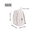 thumbnail image 3 of Gustave Nylon Backpack Purse for Women Multi-Pocket Lightweight 14" Laptop Travel Backpack Casual Daypack for Daily Work College(White), 3 of 8