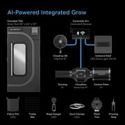 AC Infinity AI Grow System 2x2, 1-Plant Kit w/ Self-Learning AI Controller, Dynamic Airflow & LM301H LED Lighting Control, 2000D Mylar Tent w/ Lab-Tested Reflectivity, Largest Zippered Window