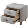thumbnail image 2 of Velador Acme Cleo Tapizado en Tela Bouclé Gris, 2 of 7