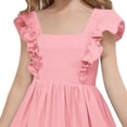 thumbnail image 5 of Kogui Kids Dress Girls Birthday Party Dress Ruffle Sleeve Sequin Dots Floral Tulle Dress Size 14-15 (Pink,14-15 Years), 5 of 7